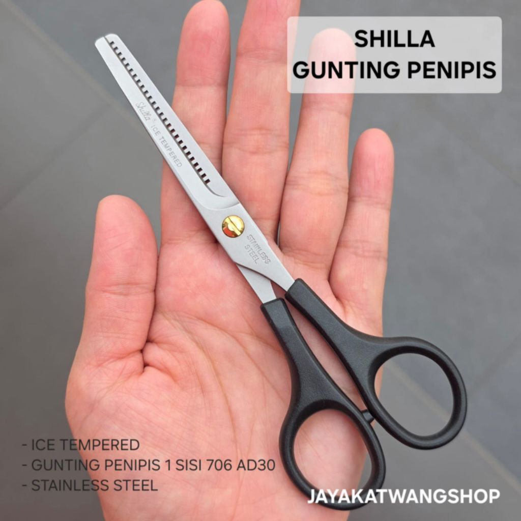 SHILLA Gunting Rambut Penipis 1 Sisi 706 AD30 | Ice Tempered Stainless Steel