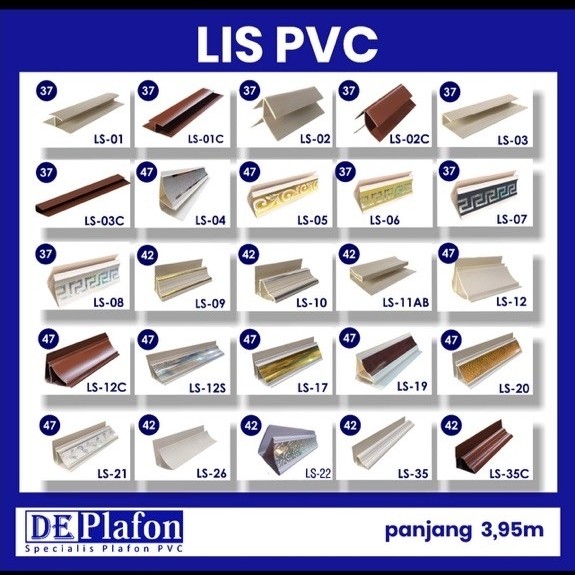 De Plafon - LIS PVC / LIST PVC PINGGIR SIKU SAMBUNG