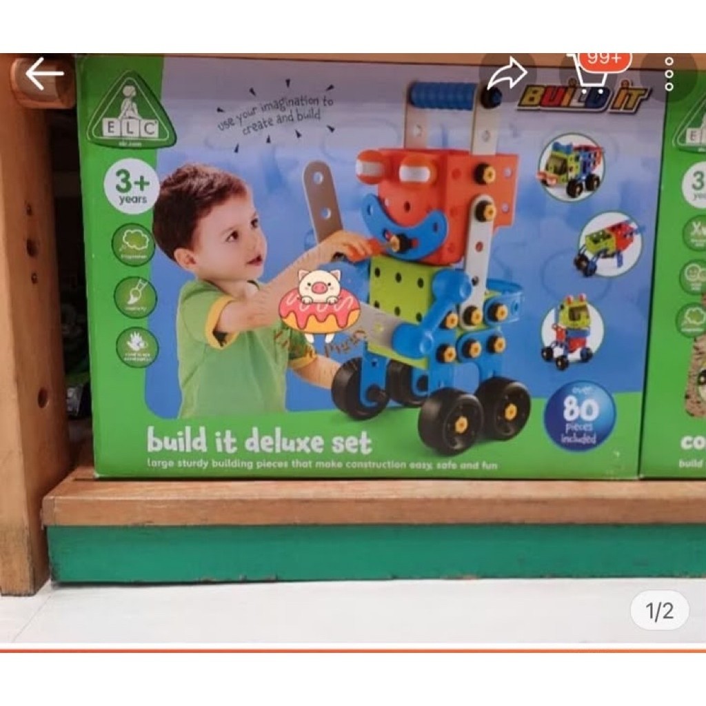 Elc Build It Deluxe Playset 75pc Untuk Anak 3+