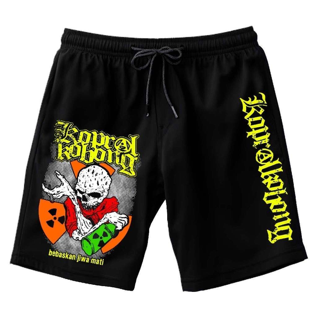 Short Kopral Kobong / Kolor Band Punk Kopral Kobong hitam