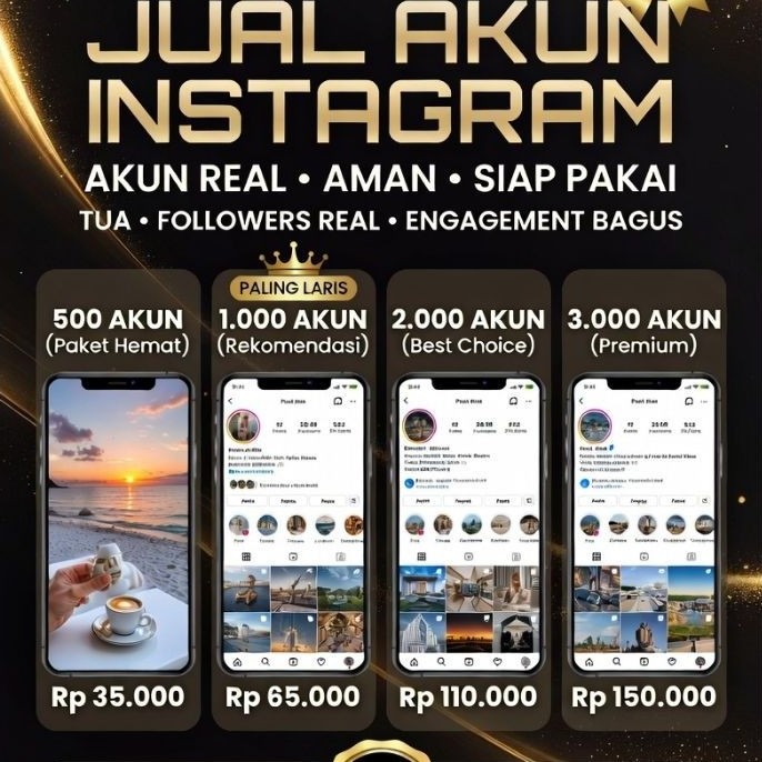 Jual Akun Instagram Ready Stock 100 300 500 1K Full Akses