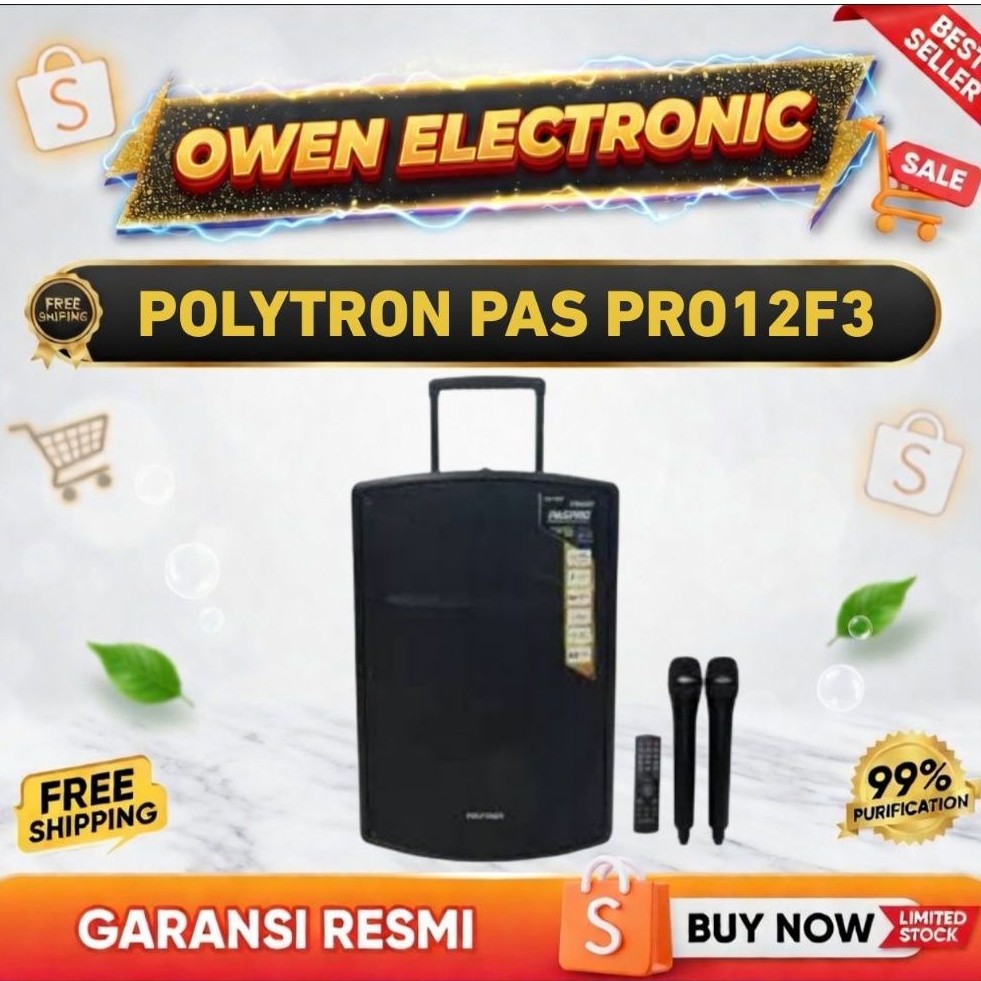 POLYTRON PASPRO15F3 / PASPRO 15F3 FREE GARANSI RESMI FREE 2 MIC