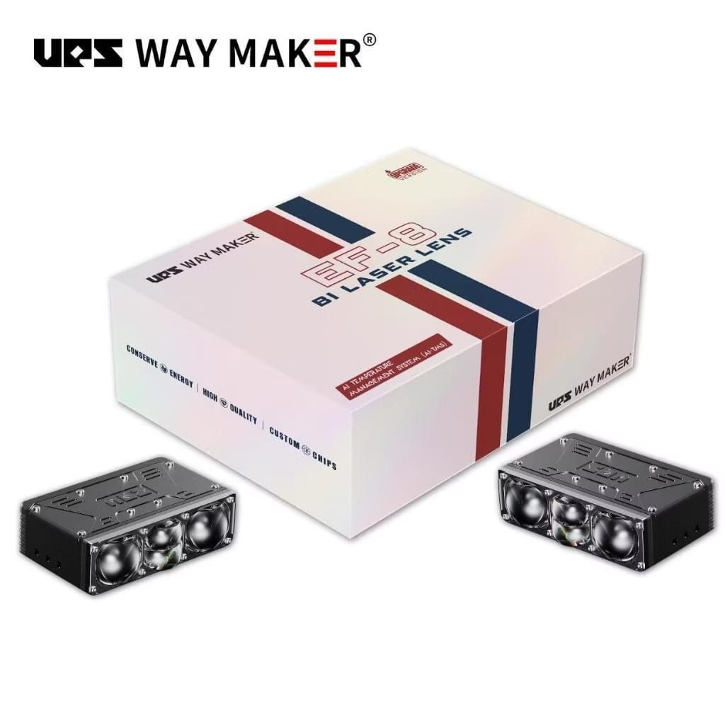 BILASER UPS WAY MAKER EF-8 80/95W PROJECTOR LAMPU TEMBAK LAMPU SOROT MOTOR MOBIL MINI LASER 3 MATA U