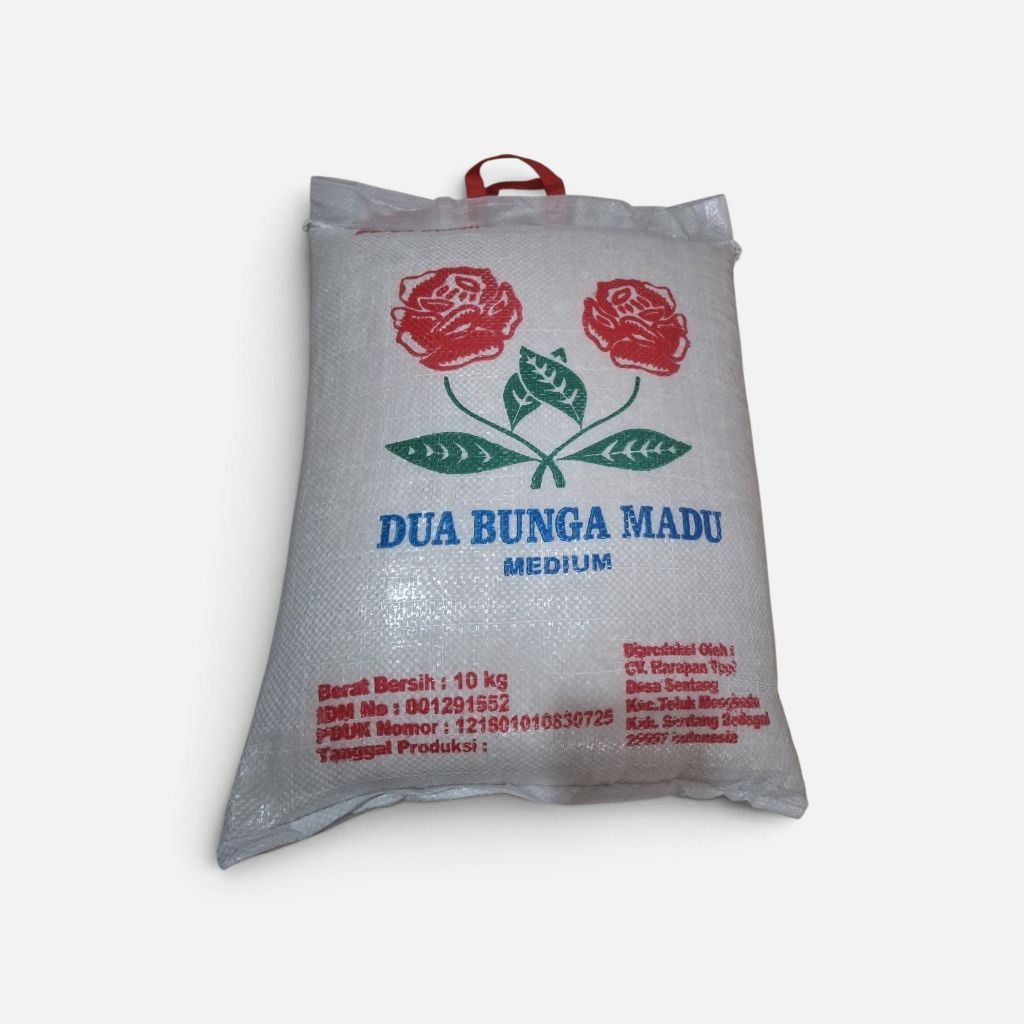 Beras 10kg Beras Enak Cap Mawar Dua Bunga Madu