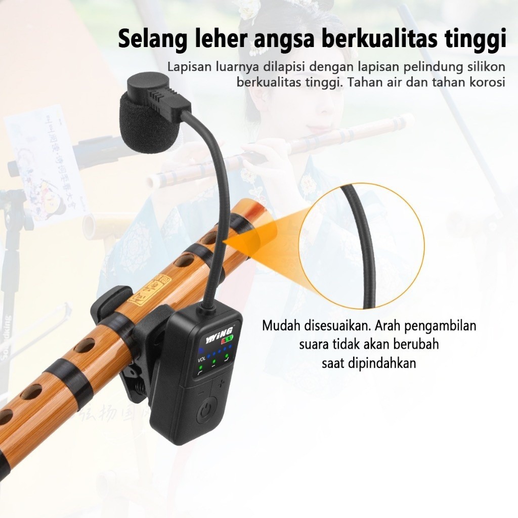 Wireless Microphone For Flute