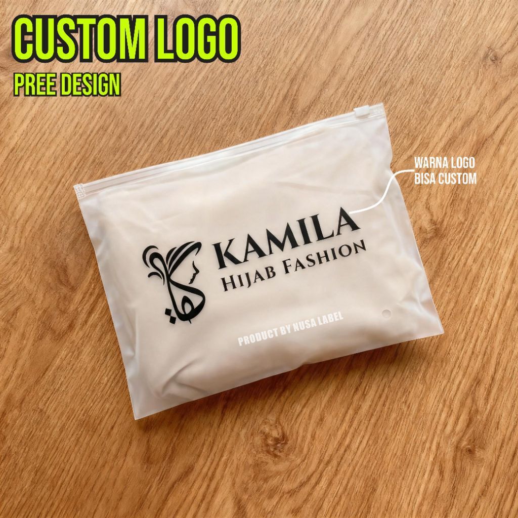 Ziplock Baju Custom / Plastic Ziplock Custom / Zipper Lock Plastic/ Plastic Hijab / Kantong Plastic