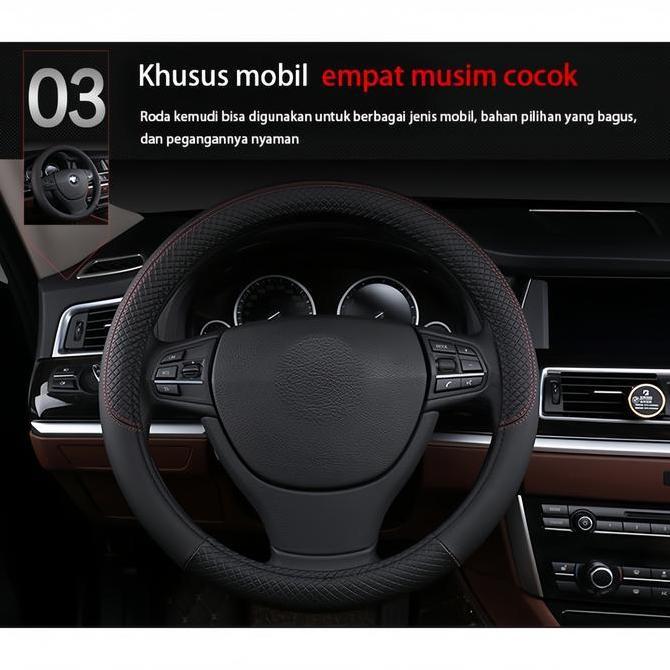 Promo OTTOID Sarung Setir Mobil Cover Stir Mobil Rush Terios Karet Elastis Anti Selip Warna Hitam Me