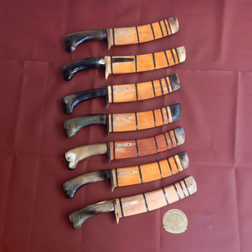 Golok Kecil Pangusepan Asli Manonjaya Tasikmalaya Gagang Tanduk Mamanukan Baja Per Sepuh Super Tajam