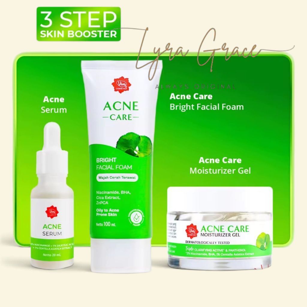 Viva Bright Facial Foam Acne Care Viva Acne Care Moisturizer Gel Viva Acne Serum Viva Acne Paket Len