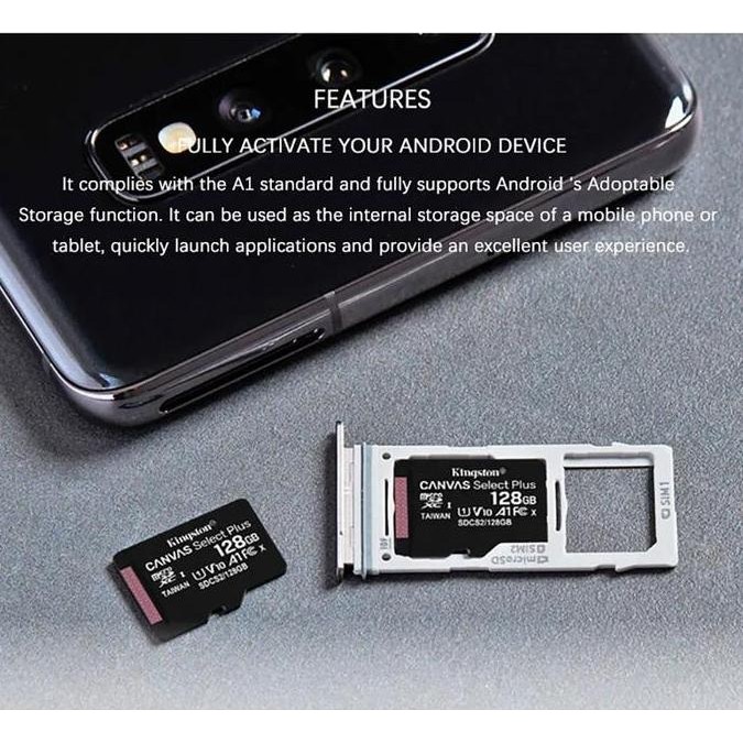 Mmc- Kingston Sdcs2 Memory Card Canvas Select Plus Micro Sd 8Gb 16Gb 32Gb 64Gb 128Gb 256Gb Tf Card C