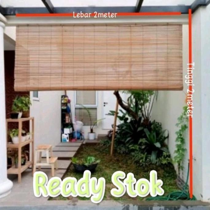 Rumahku- Tirai/Krey Kerai Kerei Bambu Sawit Jendela Tarik Hotel Plus Tali Penggulung
