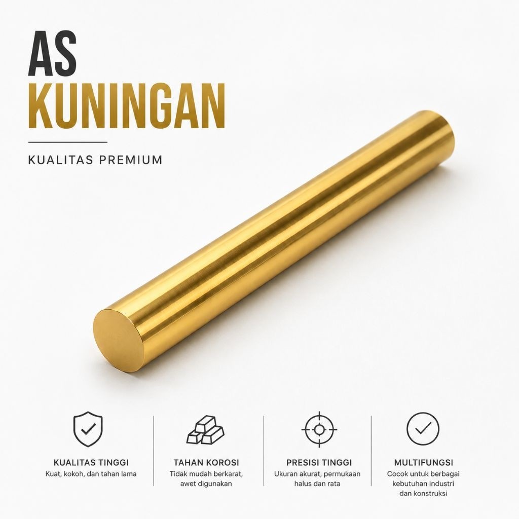 As kuningan diameter 12mm
