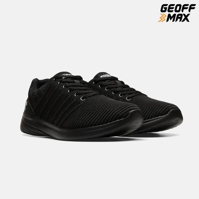 Geoff Max - At-693 All Black | Sepatu Olahraga Hitam Pria Wanita Sport Shoes Sneakers Casual Kerja