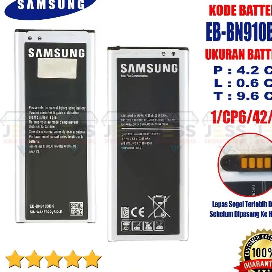 Baterai Samsung Galaxy Note4 Note 4 N9100 N910H SM-N910 Battery EB-BN910BBK EB-BN910BBE Bateray Orij