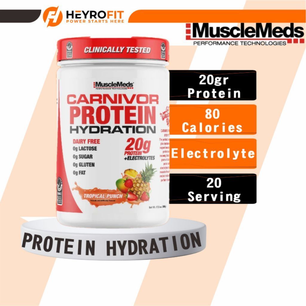 MUSCLEMEDS Carnivor Protein Hydration 20 Serving | Protein Electrolyte