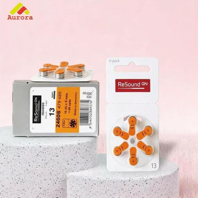 SRALANE 6PCS/Set Baterai Alat Bantu Dengar Ukuran 13 PR48 Untuk RESOUND A13 A312 A10 A675 Universal 