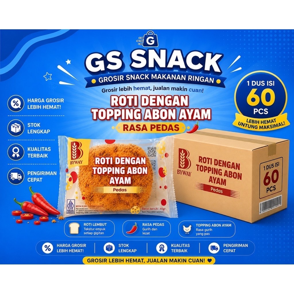 [GSSNACK] ROTI ABON BYWAY 1 DUS ISI 60 ROTI ABON BYWAY