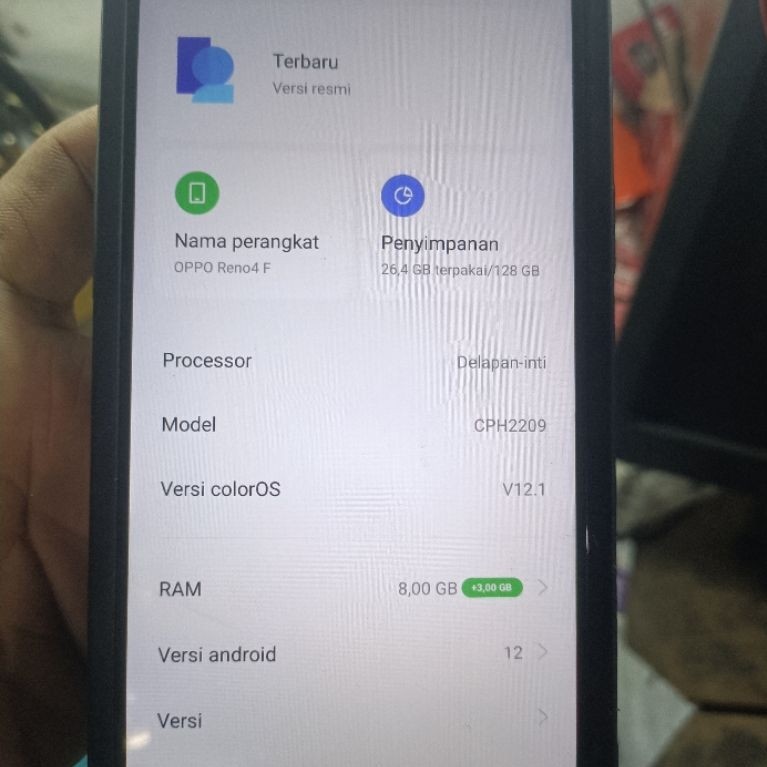 OPO Reno 4 f RAM 8/128 hidup normal baca diskripsi