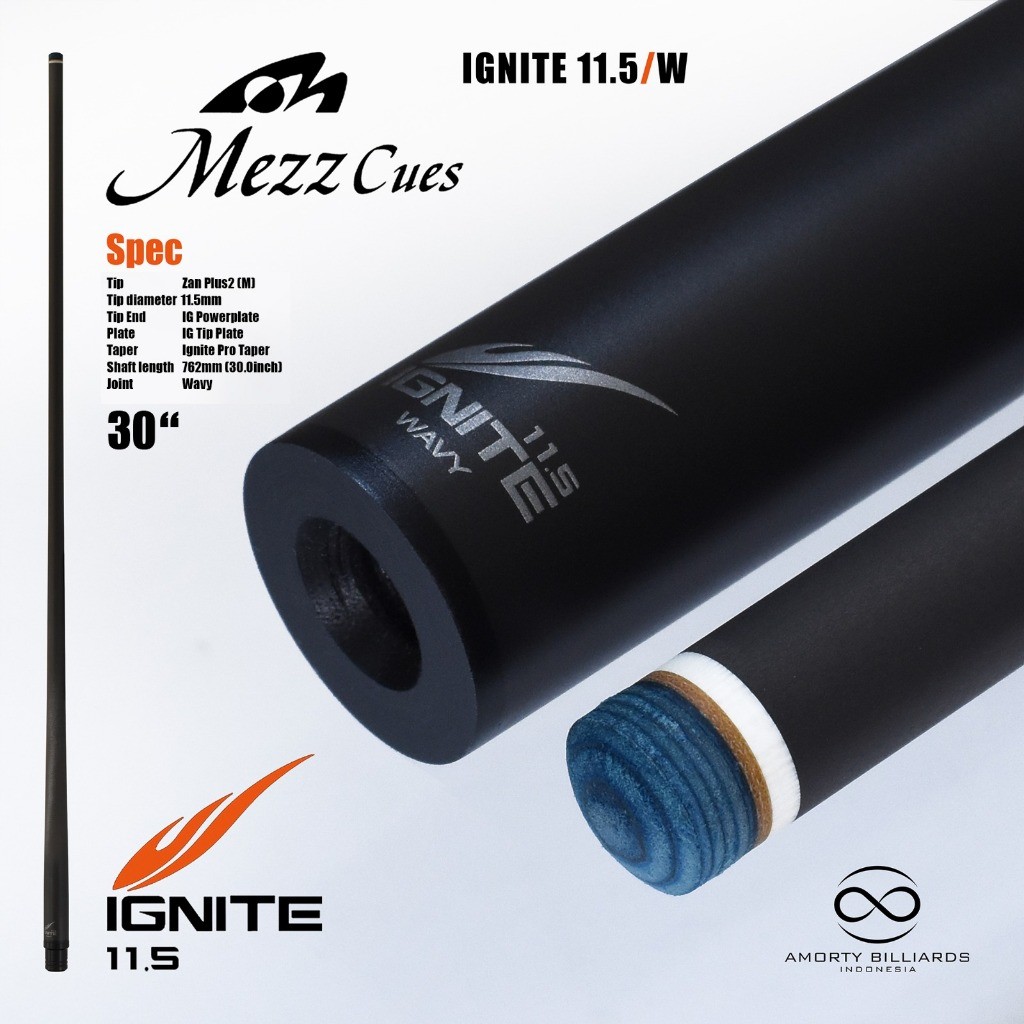 Mezz Ignite Carbon Shaft Joint Wavy / Shaftt Play Billiard