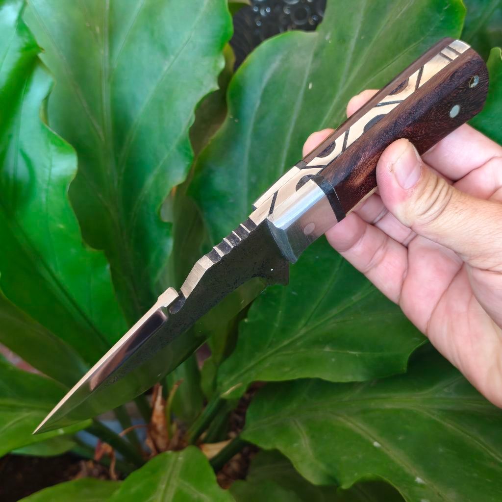 K110 fulltang Handmade bushcraft Skinner knife, Pisau bushcraft dan seset  super tajam tidak mudah k