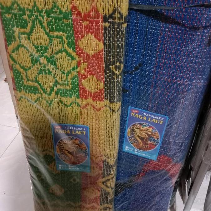 KAVISAMANA99 - TIKAR PLASTIK NAGA LAUT 2X2M / TIKAR ANYAM FLAX LANTAI