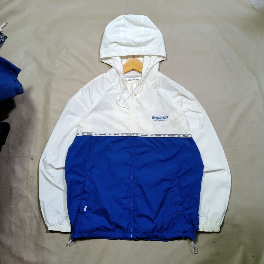 jaket windbreaker WHO.A.U California color block used verygood