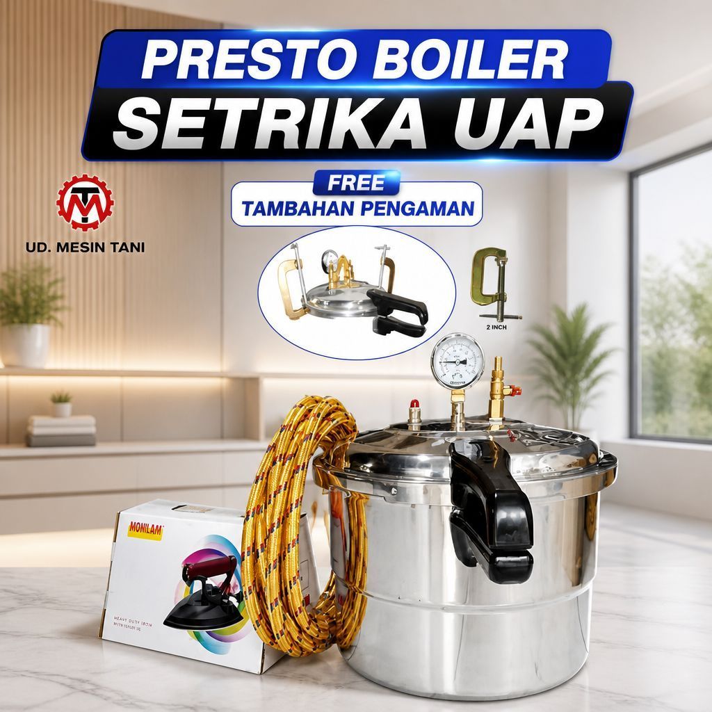 Mesin Presto Boiler Setrika Uap Laundry Murah