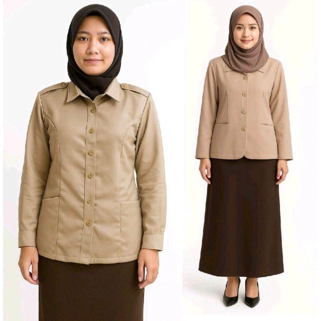 Setelan Seragam Pembina Pramuka Guru / Blazer Pramuka Guru /  Baju Pembina Pramuka