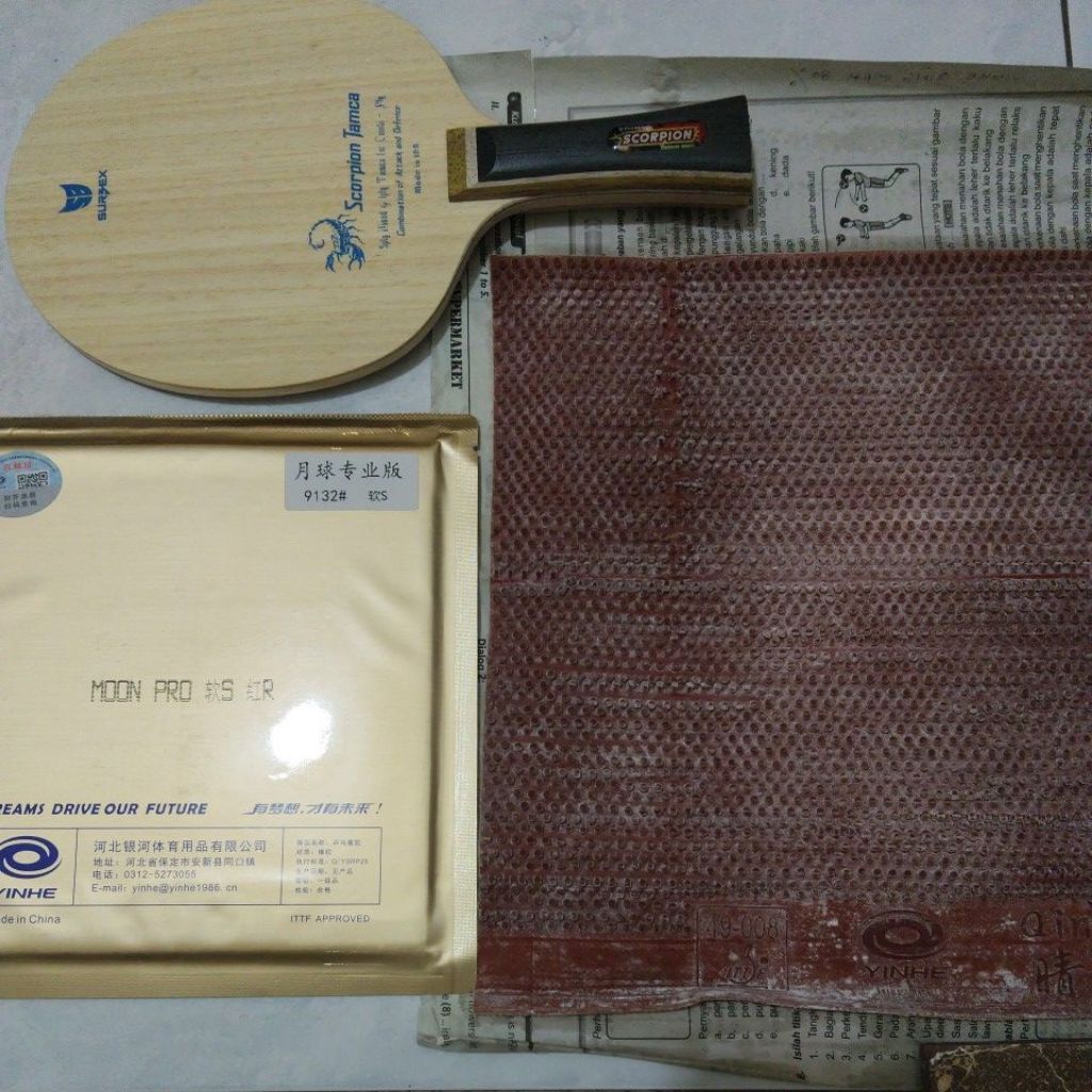 BET RAKITAN BLADE SURBEX SCORPION TAMCA FH RUBER YINHE MOON PRO BH BINTIK PROSES yinhe qing atau daw