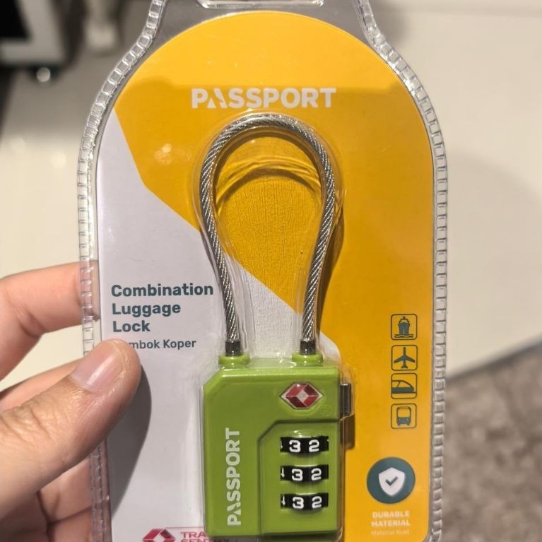 PASSPORT GEMBOK KOPER DENGAN KOMBINASI ANGKA. GEMBOK KOPER. GEMBOK KOPER PREMIUM. GEMBOK KOPER LEHER