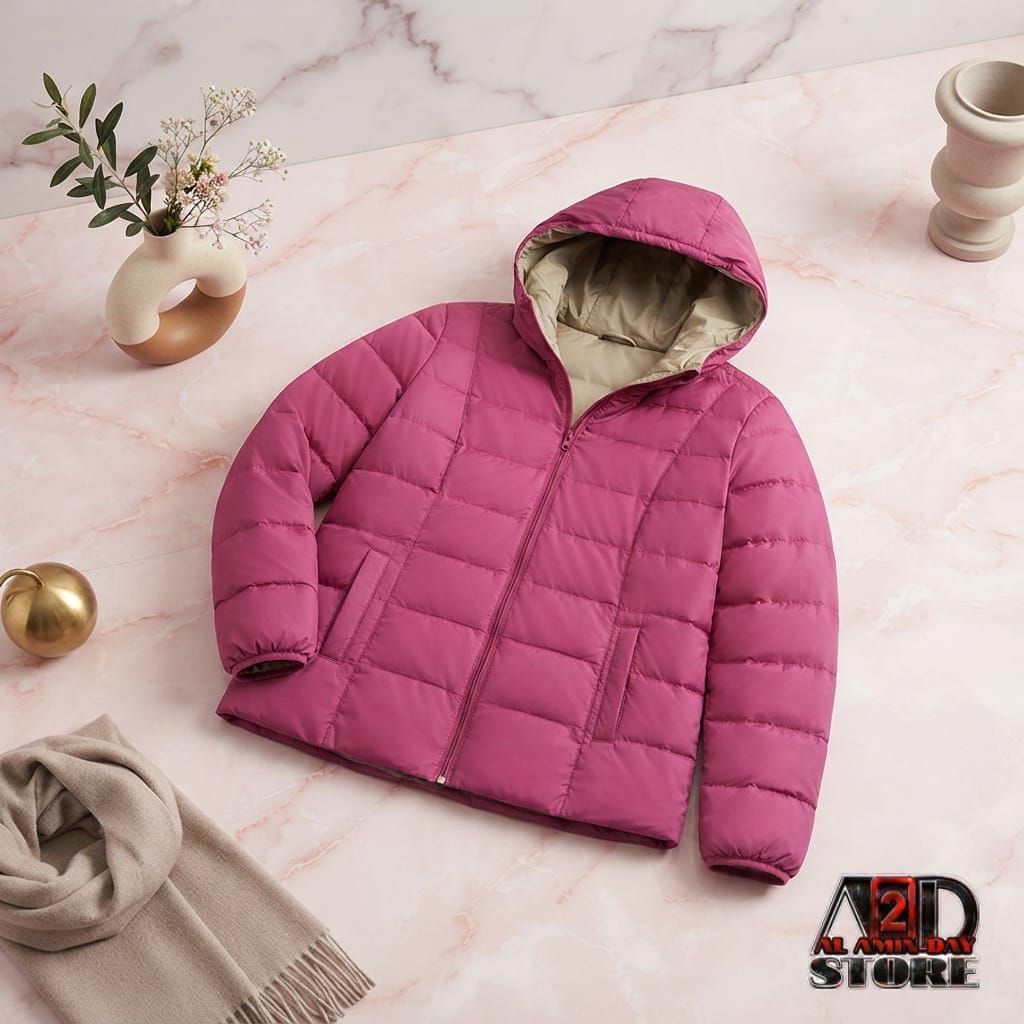 Knox Village Jacket Gelembung Puffer Tebal Pink