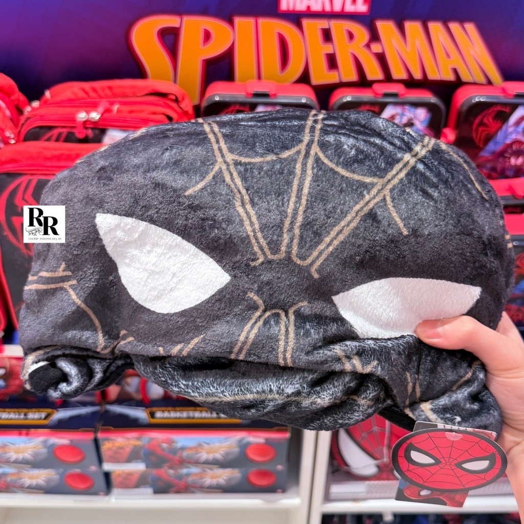 Miniso x Marvel - Balmut / Selimut / Marvel Spiderman Hooded Blanket