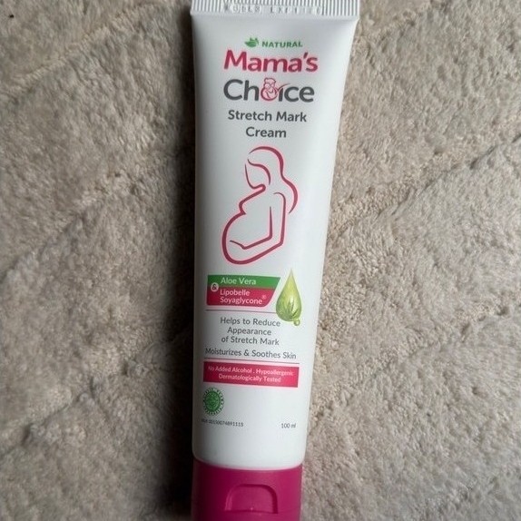 Krim Stretch Mark Mama’s Choice - Aman untuk Ibu Hamil & Menyusui, Melembapkan dan Mengurangi Gatal