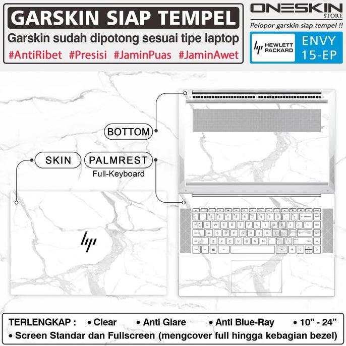 Precut Garskin Sticker Laptop Skin Perfect Fit Kompatibel untuk HP Envy 14-eb 14-eb0002TX 15-ep 15-e