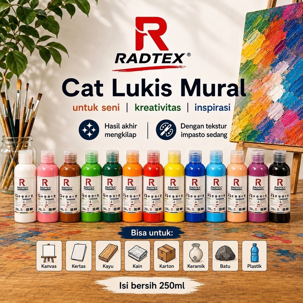 Cat Lukis Mural Akrilik Radtex 250ml