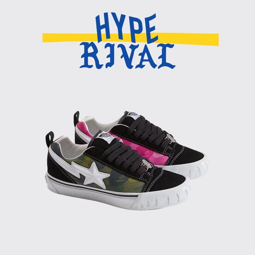 Vans x Bape Bathing Ape Oldskool Knu Skool Camo Mixcolor (100% Original)