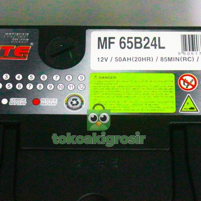 Aki Mobil Kering Solite 65B24L 50ah