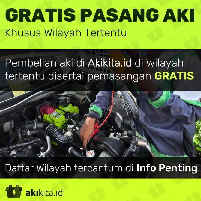 Aki Mobil Toyota Agya 12V 35 Ah - 45 Ah Gratis Pemasangan Aki