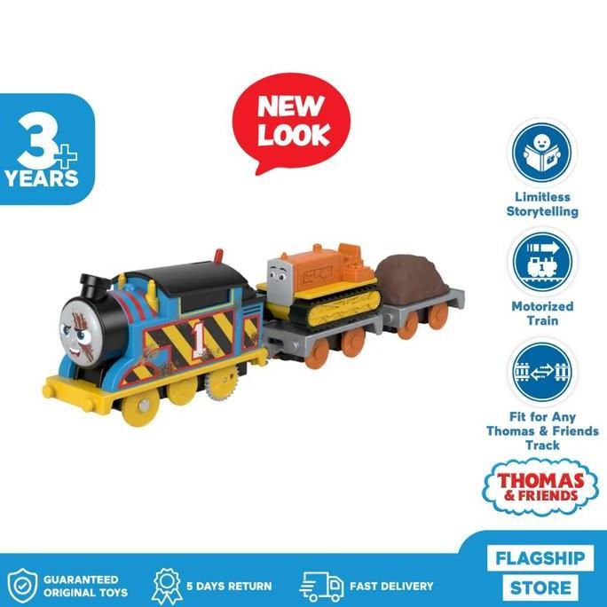 NEW LOOK Thomas & Friends Motorized Construction Crew Thomas & Terence The Tractor - Mainan Kereta A