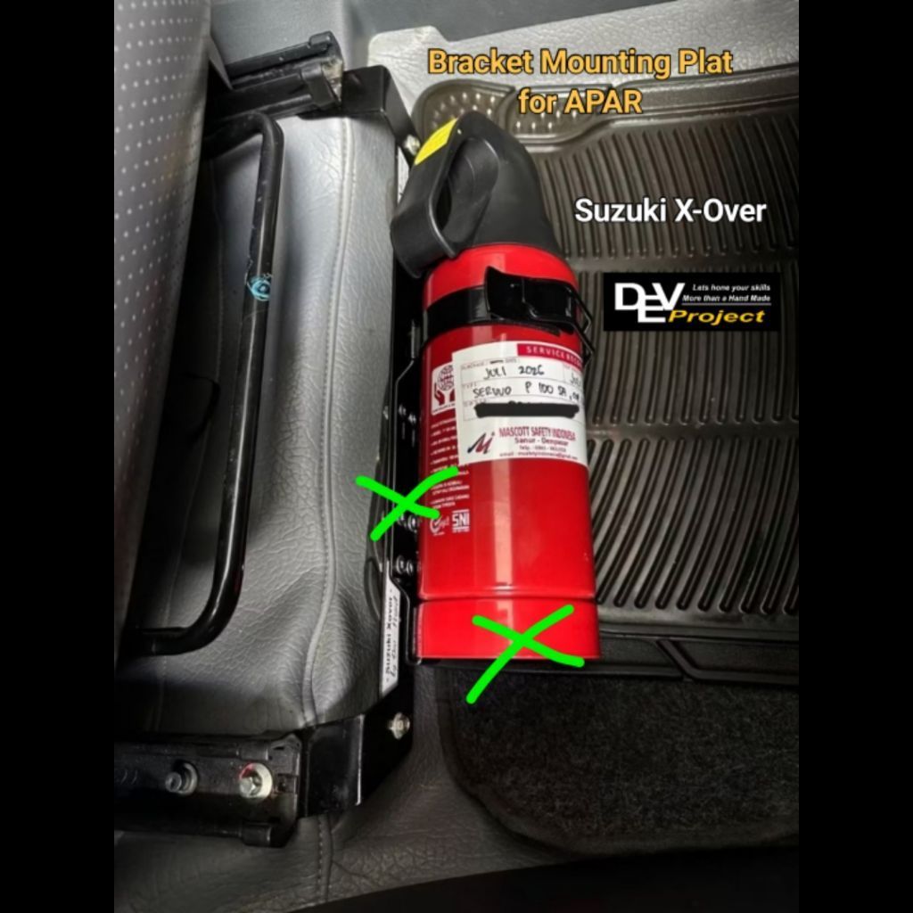 Bracket / Dudukan APAR di Kaki Jok Mobil Suzuki Xover / X-Over / X Over