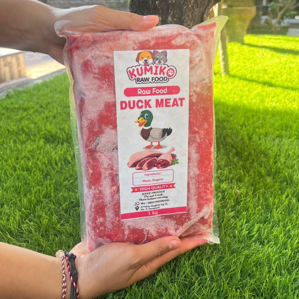 RAWFOOD DUCK MEAT 1KG // DAGING BEBEK GILING BEKU UNTUK  ANJING DAN KUCING// KUMIKO RAW FOOD//DAGING