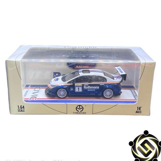 Time Micro 1:64 Honda Civic Type R FD2 Modified Rothmans Blue White