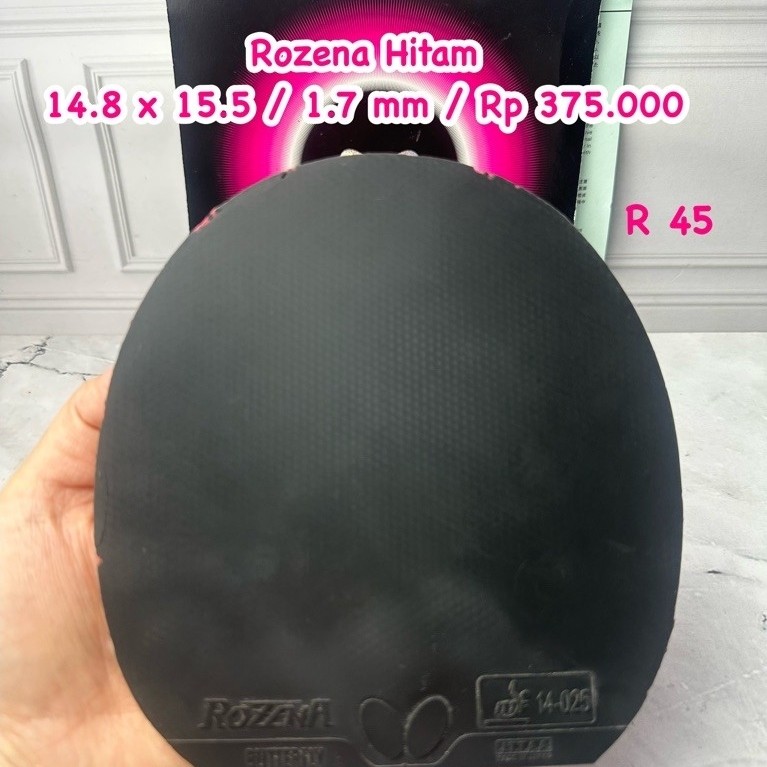 PROMO KARET PINGPONG TENIS MEJA ROZENA HITAM