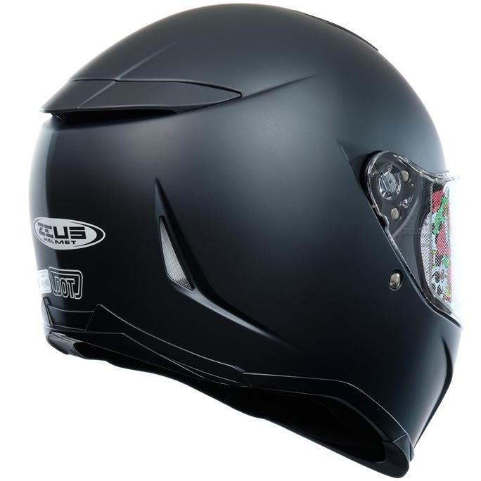 ZEUS 822B MATT BLACK FULLFACE SINGLE VISOR
