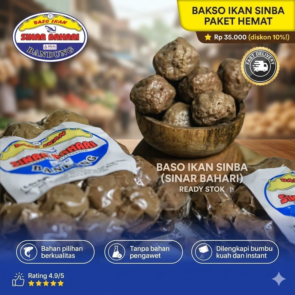 Baso ikan sinar bahari /baso ikan isi 25