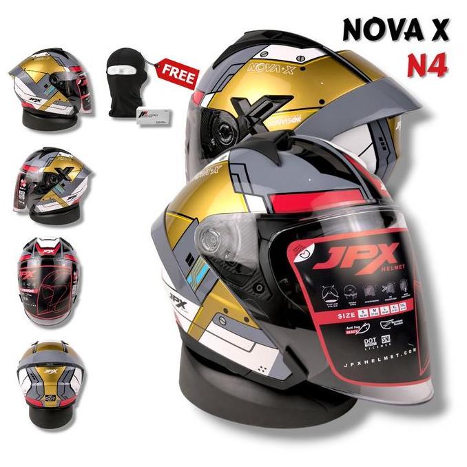 Jpx Nova X N5 Escape | Helm Jpx Nova X Half Face Helmet Motorcycle Sporty Visor