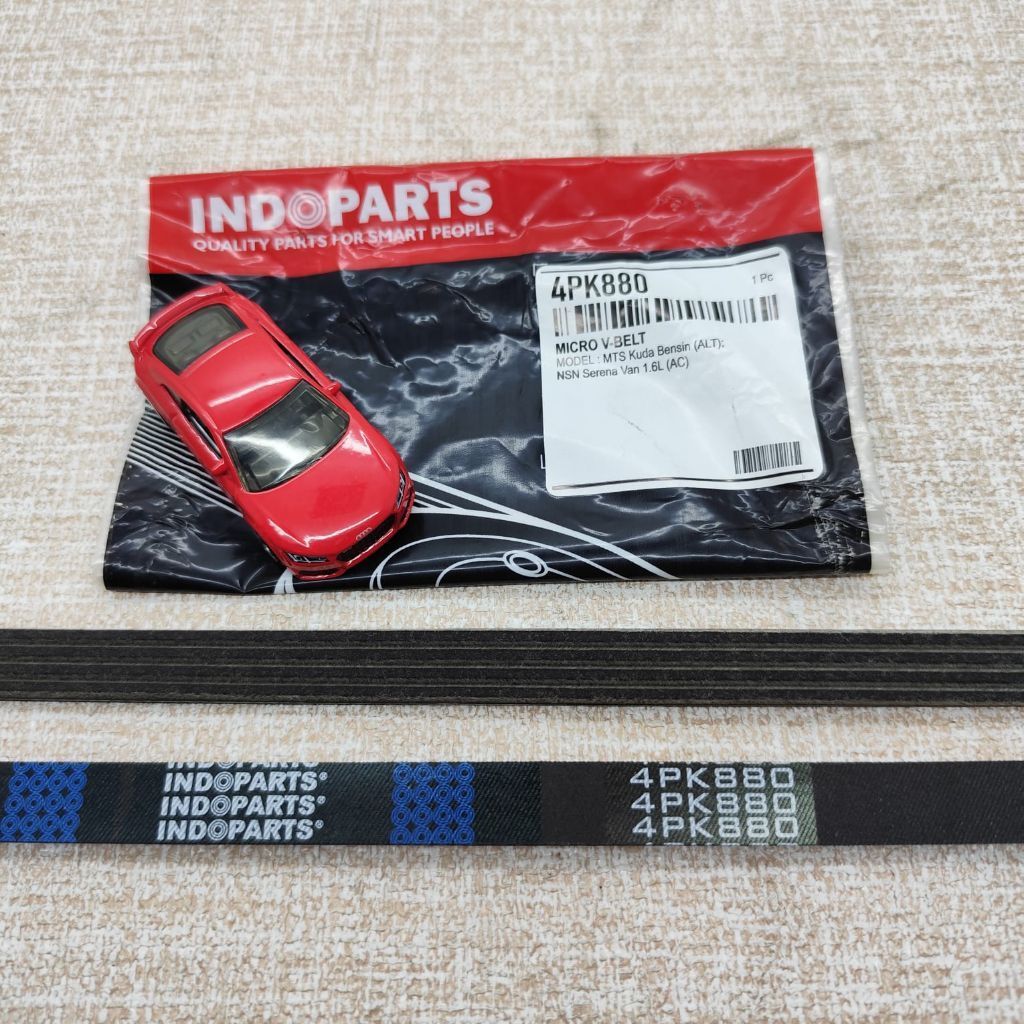 Ribt Van Belt Indoparts , Bando 4PK880 4PK 880 Kuda Bensin ALT Serena Van 1600cc AC