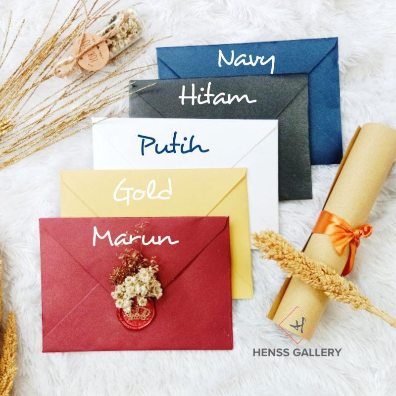 Amplop Warna Bahan Kertas Jasmine Glitter Tebal