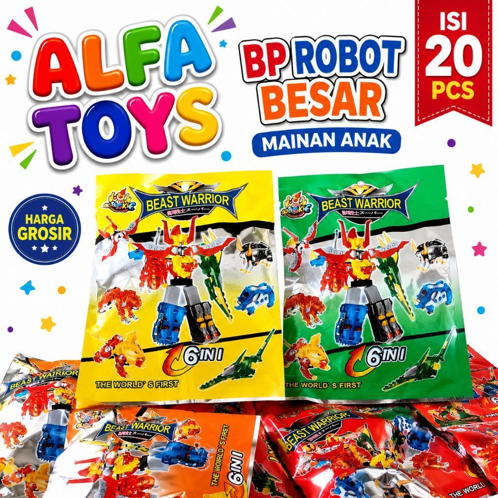 ISI 20 PCS ROBOT BONGKAR PASANG