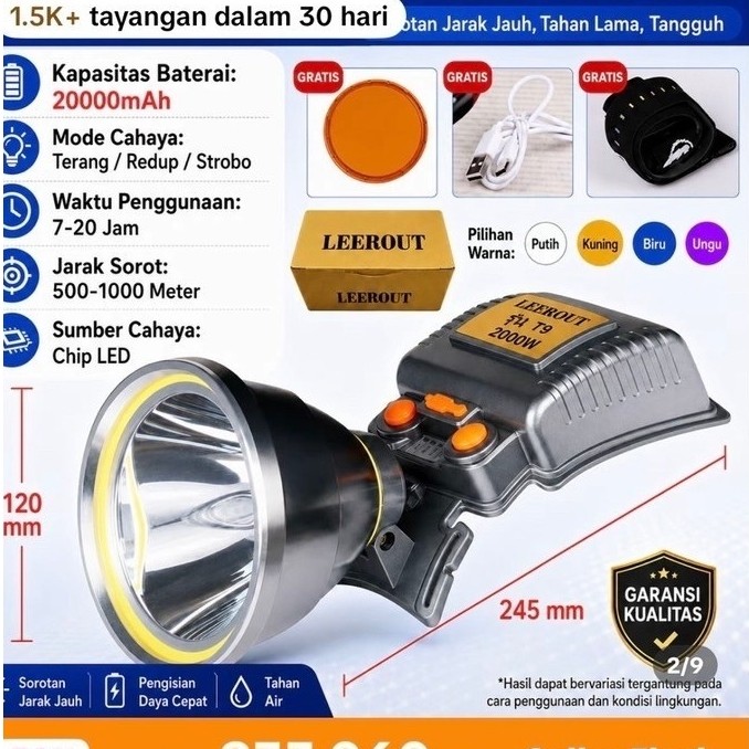 Senter Kepala LED Baru Bekas Endorse 1